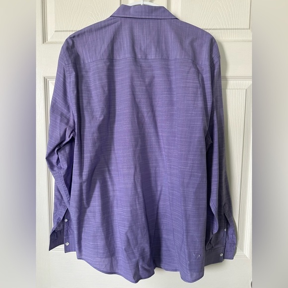 ALFANI Men’s Purple Regular Fit Button Down Long Sleeve Shirt Size XXL - Picture 3 of 10